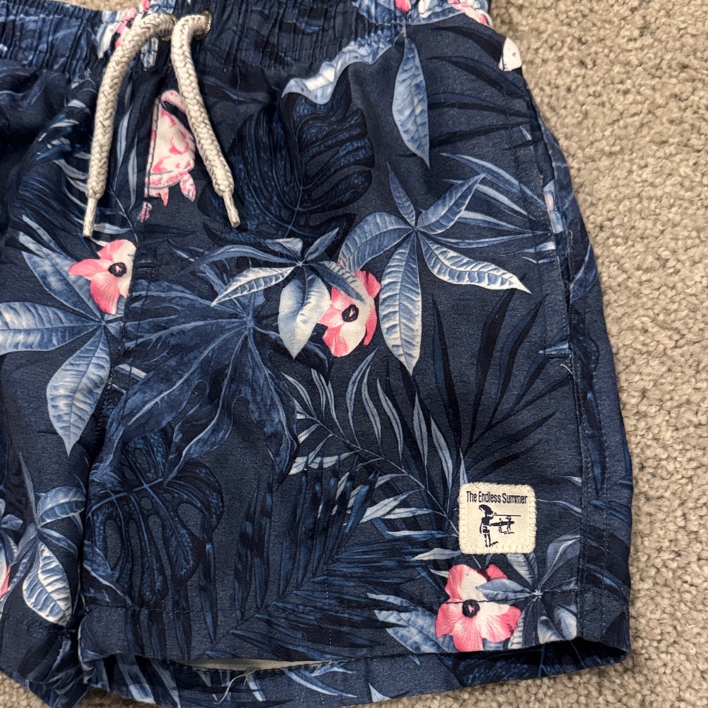 The Endless Summer Boys' Navy Floral Swim Trunks